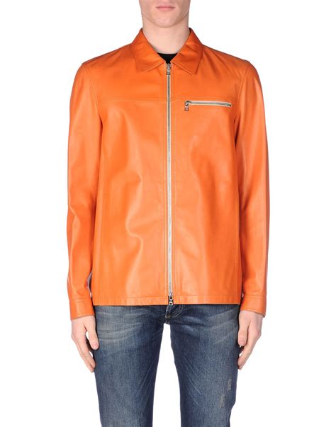 prada jacke orange braun